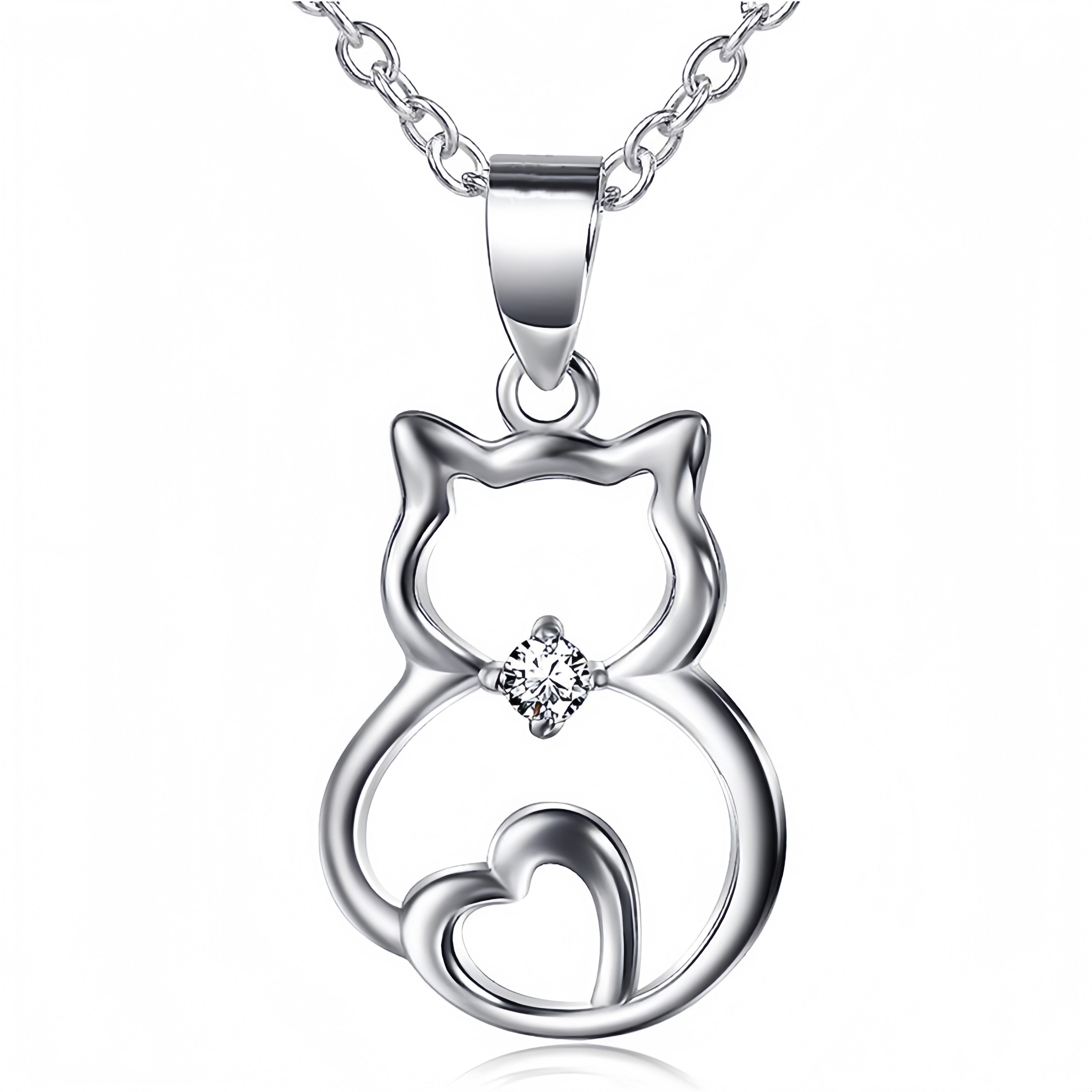 Guardian Heart Cat Necklace