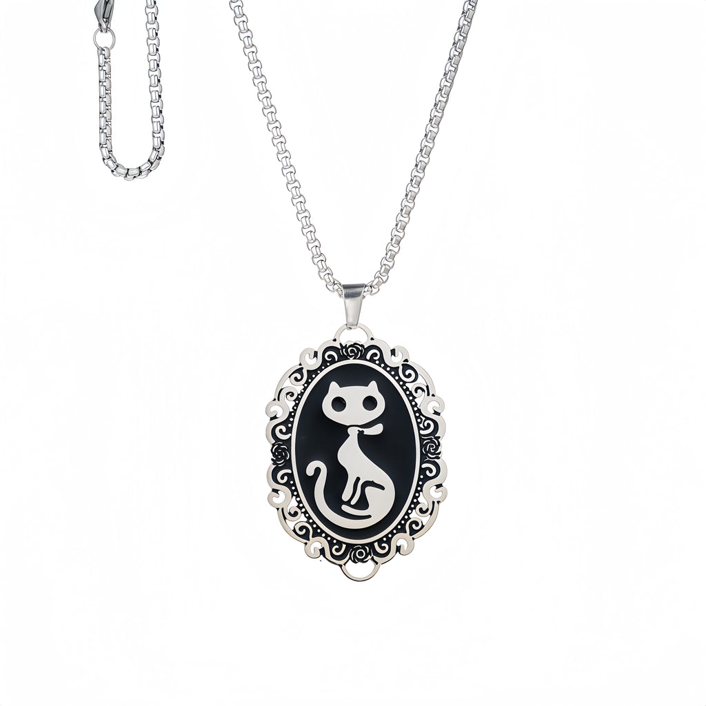 Ink Cat Necklace